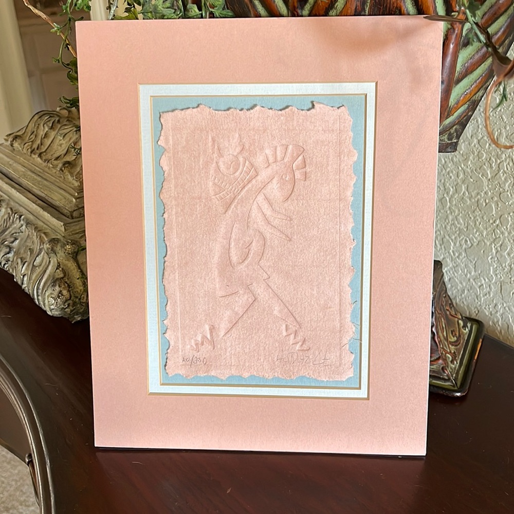 Elegant Pink Fiber Art Piece